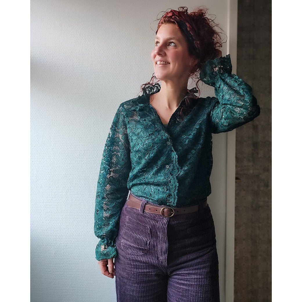 Pitsikangas-suitsune lilla 130 g/m²