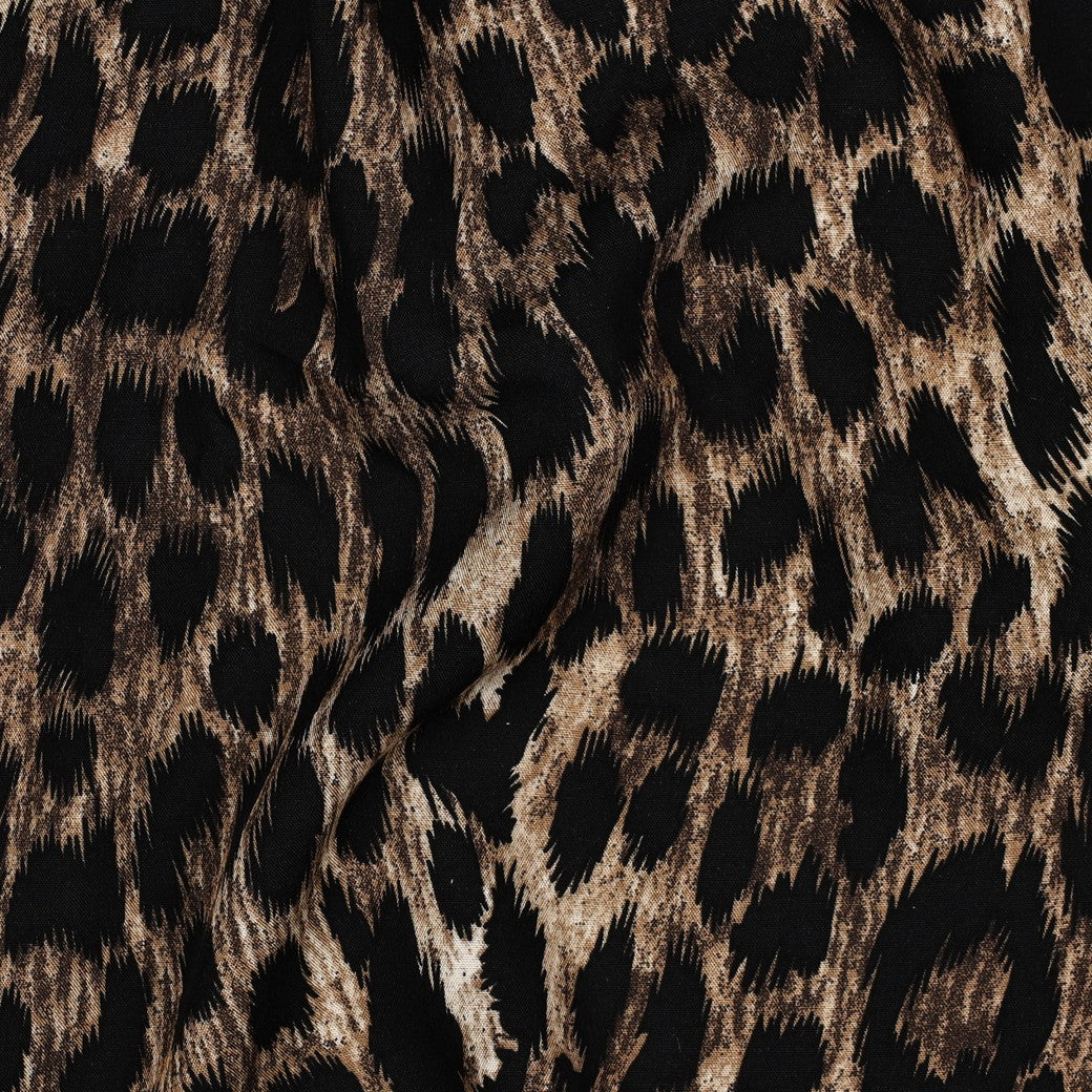 100% Viskozes audums-leopards