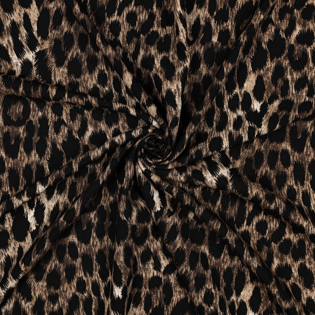 100% Viskozes audums-leopards
