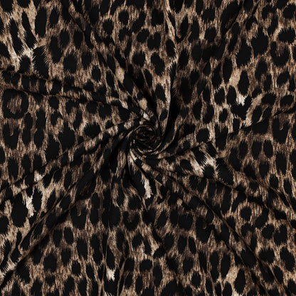 100% Viskozes audums-leopards