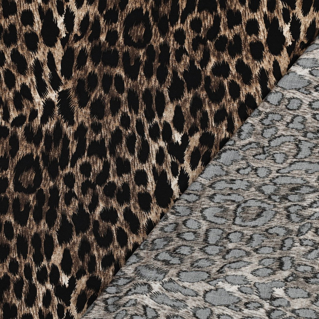 100% Viskozes audums-leopards