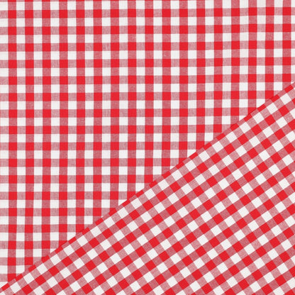 Premium 100% cotton fabric - red plaid 110 g/m²