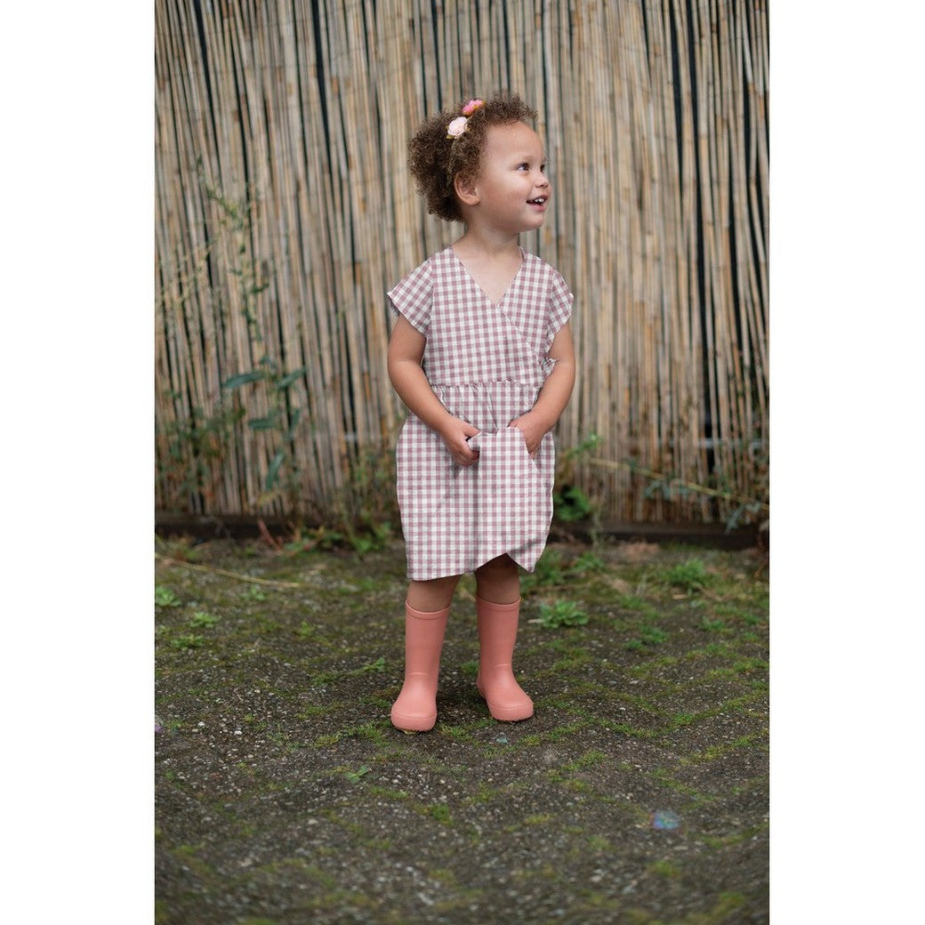 Premium 100% kokvilnas audums-sarkans rūtains 110 g/m²