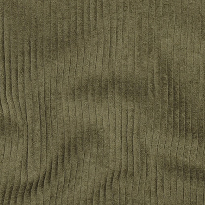 Velours côtelé en coton vert mousse 280 g/m²