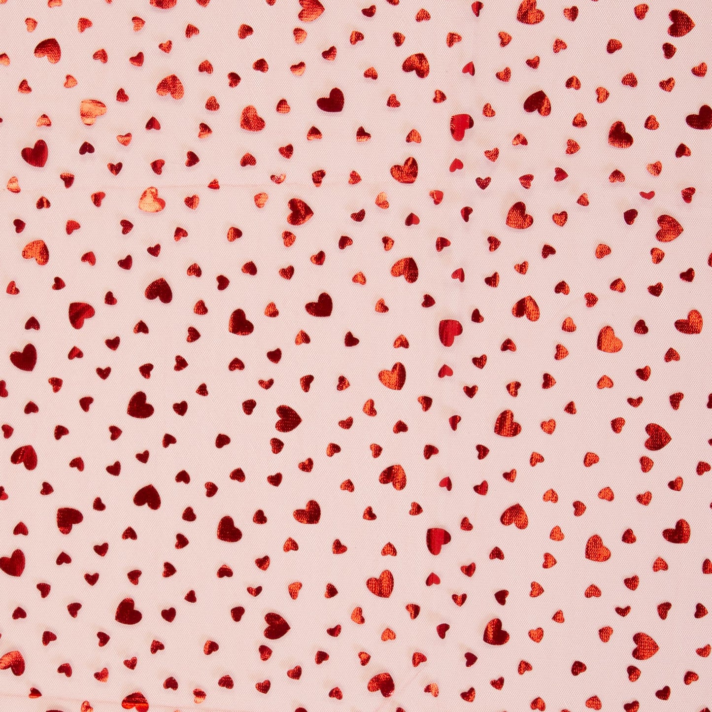 Soft Tulle with Red Hearts
