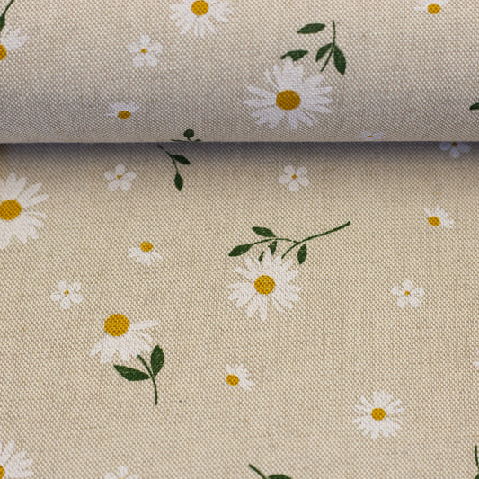 Kanvaso audinys – margrietės 200 g/m²