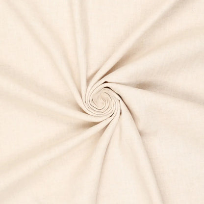 100% Softened Linen Fabric - Soft Cream 165 g/m²