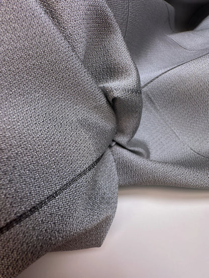 Italian viscose and silk fabric in gray checkered pattern – 120 g/m²