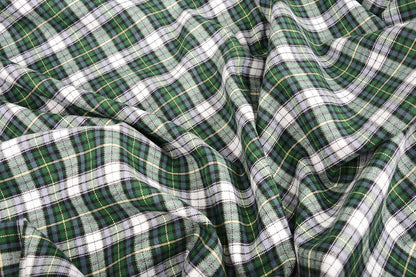 Flanelle verte à carreaux 120 g/m²