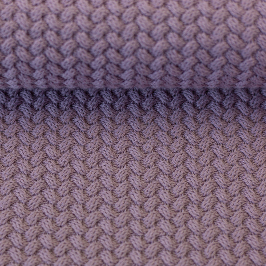 Attēls ar 100% kokvilnas adījums - dūmakaini lillā 525 g/m² – pieejams Šarlotes audumi