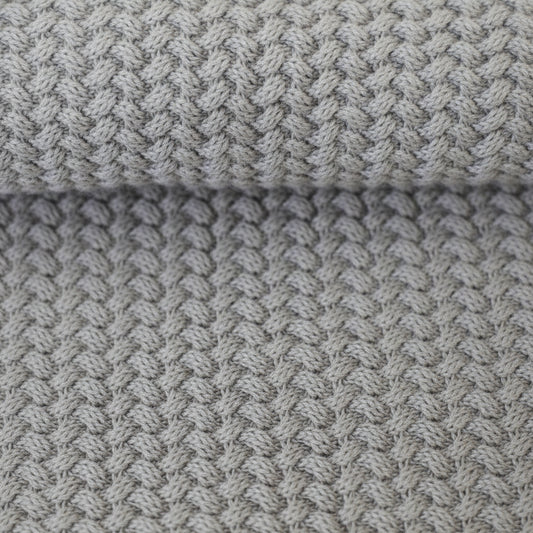 Attēls ar 100% kokvilnas adījums - tumši pelēks 525 g/m² – pieejams Šarlotes audumi