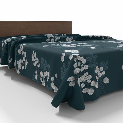 Image en tissu 100 % coton - fleurs et feuilles blanches élégantes 220 cm 146 g/m² – disponible chez Šarlotes audumi
