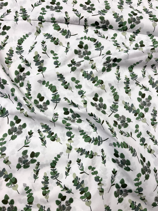 Image of 100% cotton fabric - eucalyptus 125 g/m² – available at Šarlotes audumi