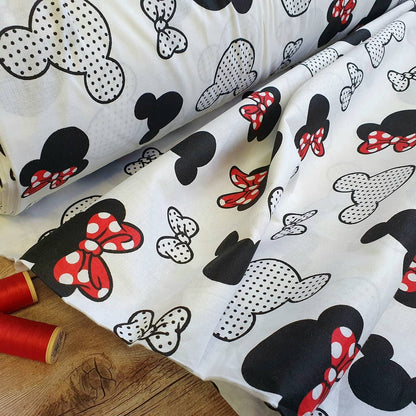 Image of 100% cotton Minnie fabric – available online at Charlotte's Fabrics