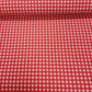 100% Kokvilnas audums - sarkanas rūtis 130 g/m²