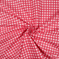 Attēls ar 100% Kokvilnas audums - sarkanas rūtis 130 g/m² – pieejams Šarlotes audumi