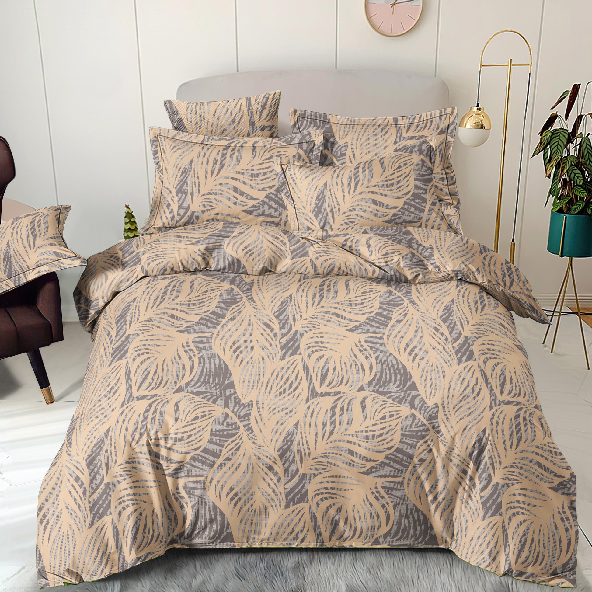 Attēls ar 100% Kokvilnas audums - smilšu palmu rīts 220cm 146 g/m² – pieejams Šarlotes audumi