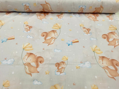 Tissu 100 % coton à fleurs, 130 g/m²
