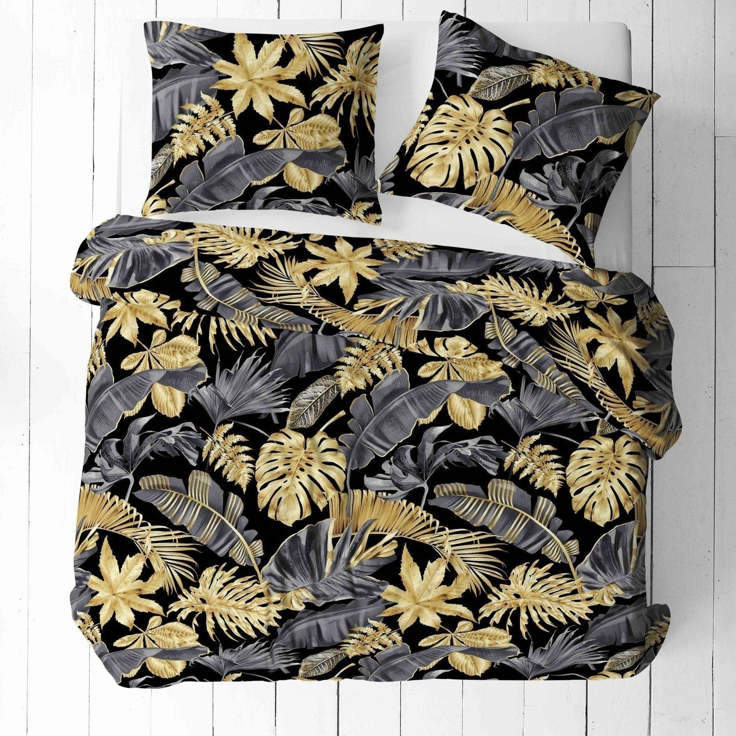 Image avec tissu 100 % coton - feuilles foncées 125 g/m² – disponible chez Šarlotes audumi