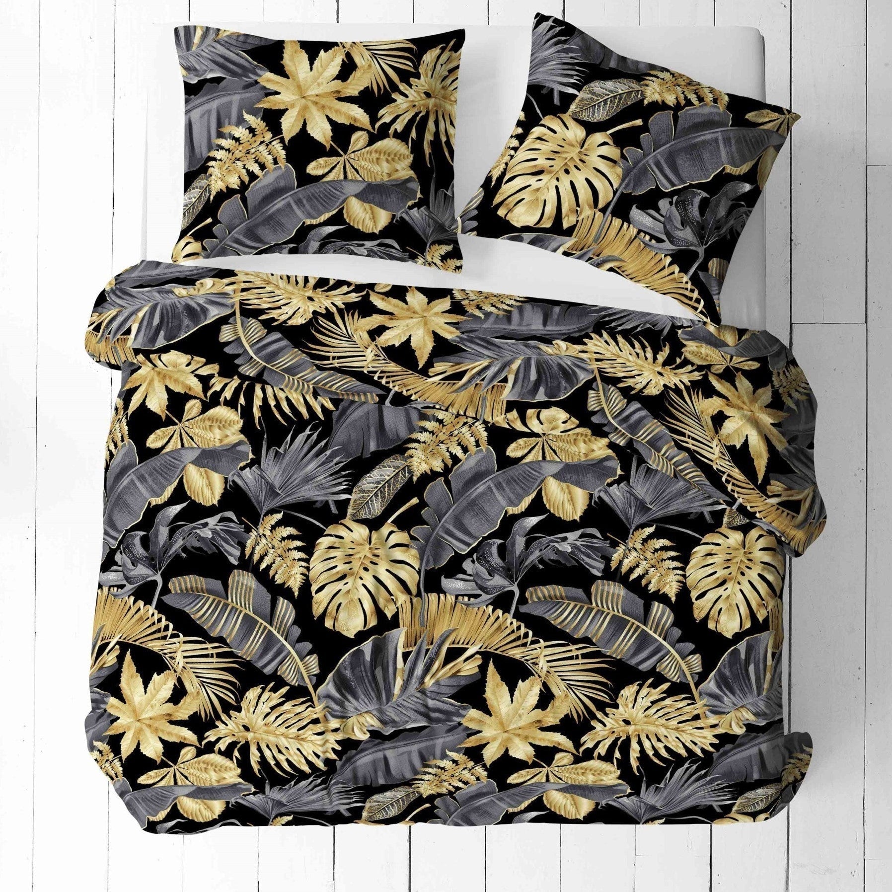 Image avec tissu 100 % coton - feuilles foncées 125 g/m² – disponible chez Šarlotes audumi