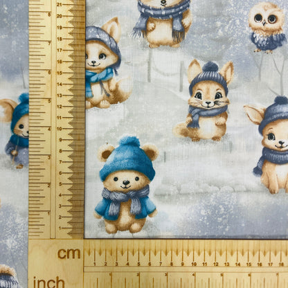 100 % tissu en coton - animaux en écharpes 125 g/m