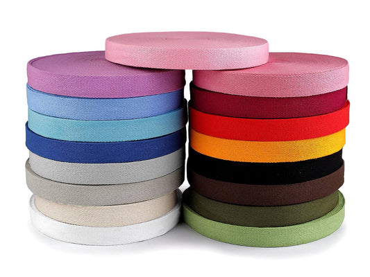 Image of 100% cotton ribbon 30 mm for bags, straps – available at Šarlotes audumi