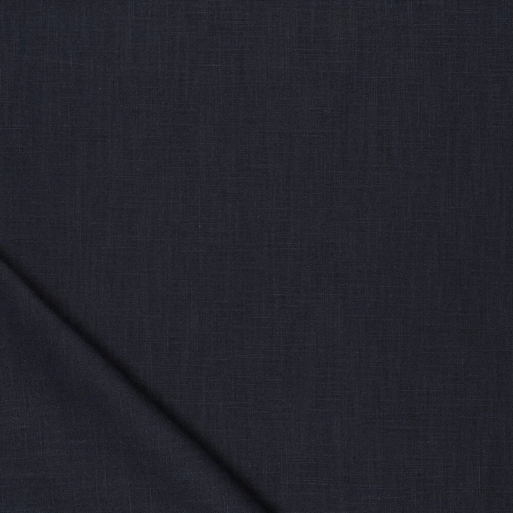 100% Lina audums–tumši zils| 230 g/m² | Enzyme washed