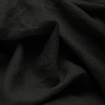 100% weichgemachtes Leinen - schwarz 165 g/m²
