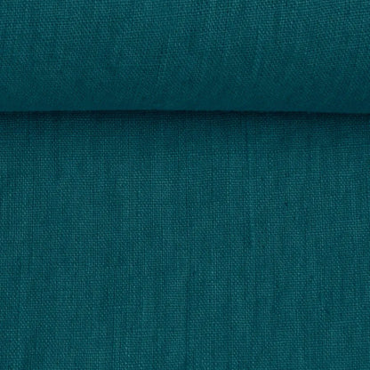 100% Mīkstināts lins - okeāna zilganzaļš 205 g/m²