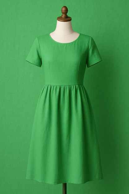 100 % lin lavé - vert herbe 165 g/m²