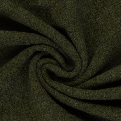 100 % tissu en laine - vert forêt chiné 290 g/m²