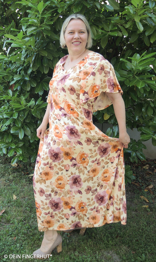 Attēls ar 100% Viskozes audums - akvareļa sapnis 100 g/m² – pieejams Šarlotes audumi