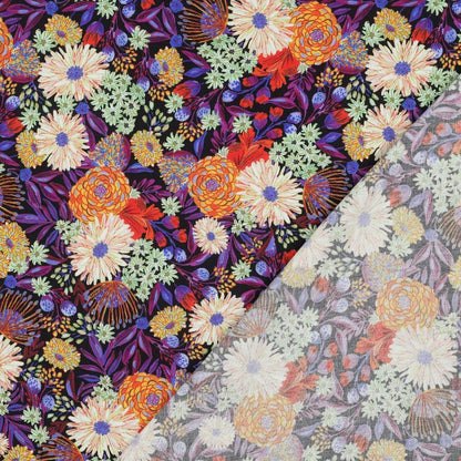 Tissu 100 % viscose LENZING™ ECOVERO™ - fleurs 110 g/m²