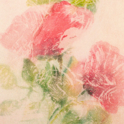 Tissu 100 % viscose - motifs floraux aux couleurs délavées 135 g/m²