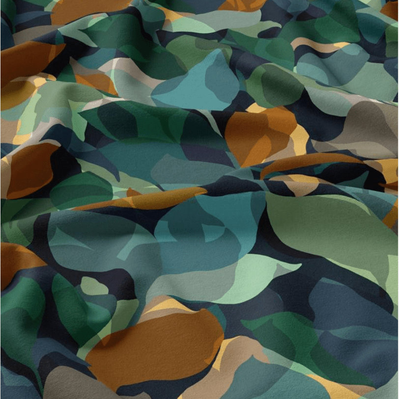 Attēls ar 100% Viskozes audums - raibs motīvs 120 g/m² – pieejams Šarlotes audumi