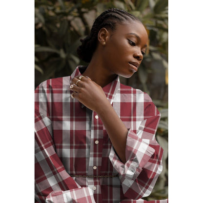 Tissu 100 % viscose - à carreaux 130 g/m²