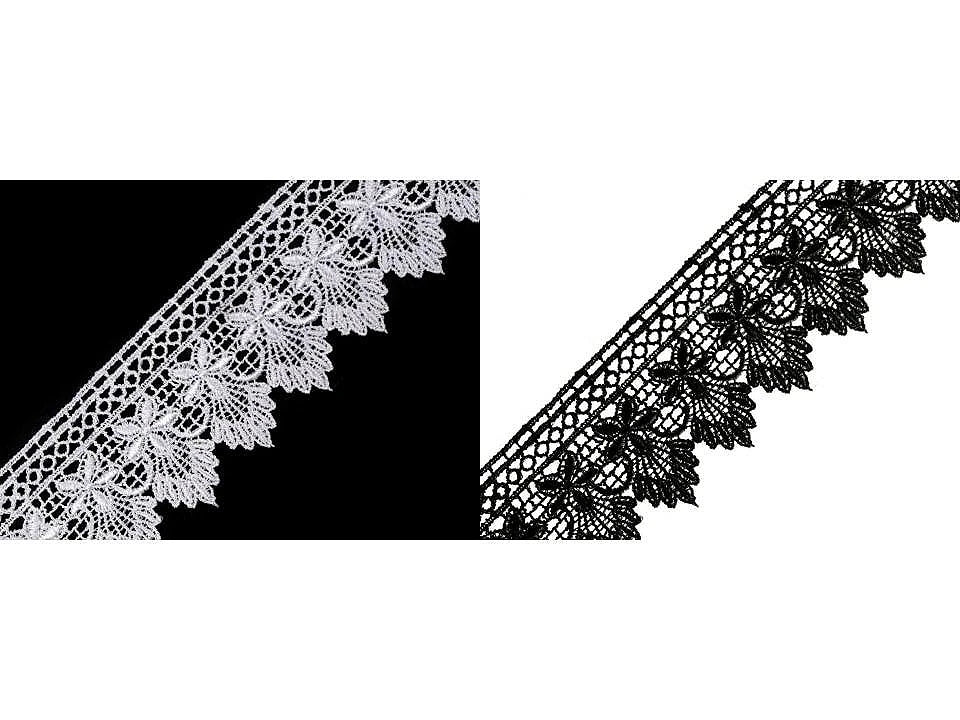 Decorative lace ribbon 55 mm - white