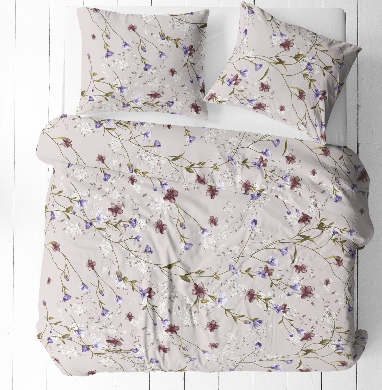 Tissu 100 % coton - motif floral 125 g/m²