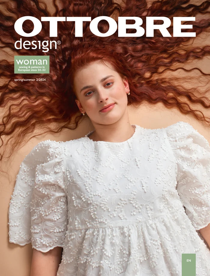 OTTOBRE design Woman 2/2024 – sieviešu apģērbu piegrieztņu žurnāls angļu valodā