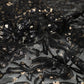 Lace fabric “Lauren Foil Lace” – black 140 g/m²