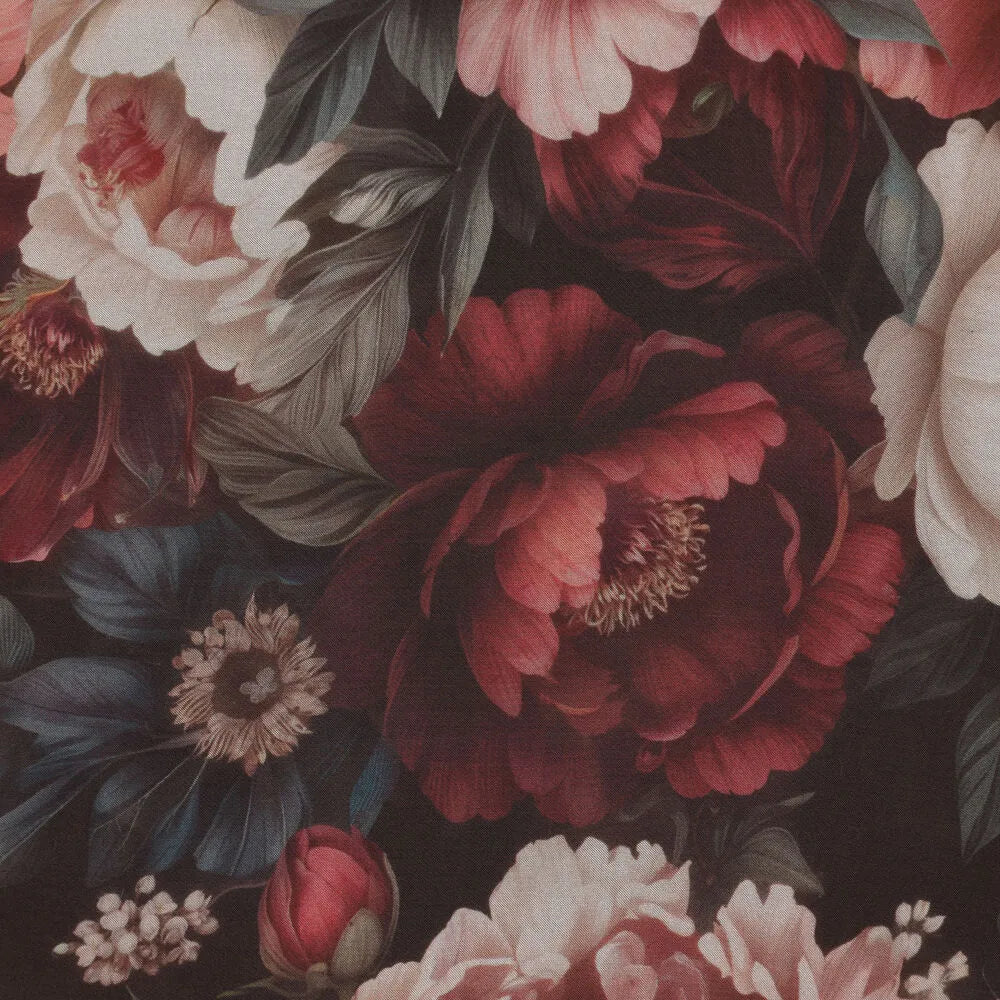 Viscose Fabric - Pink Peonies