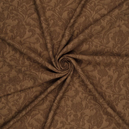 Brown Viscose Fabric with Elegant Pattern