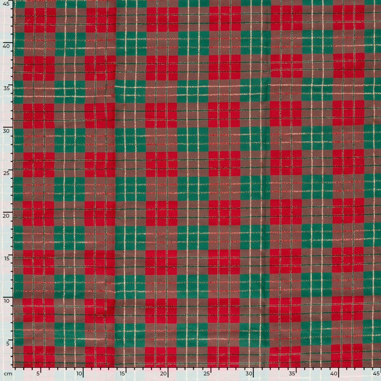 Premium 100% Cotton Fabric - Christmas Checks 120 g/m²
