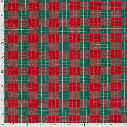 Premium 100% Cotton Fabric - Christmas Checks 120 g/m²
