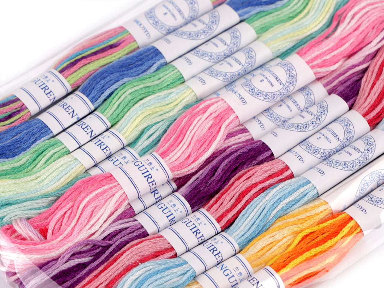 Mulinē diegu komplekts-daudzkrāsains 12 gb