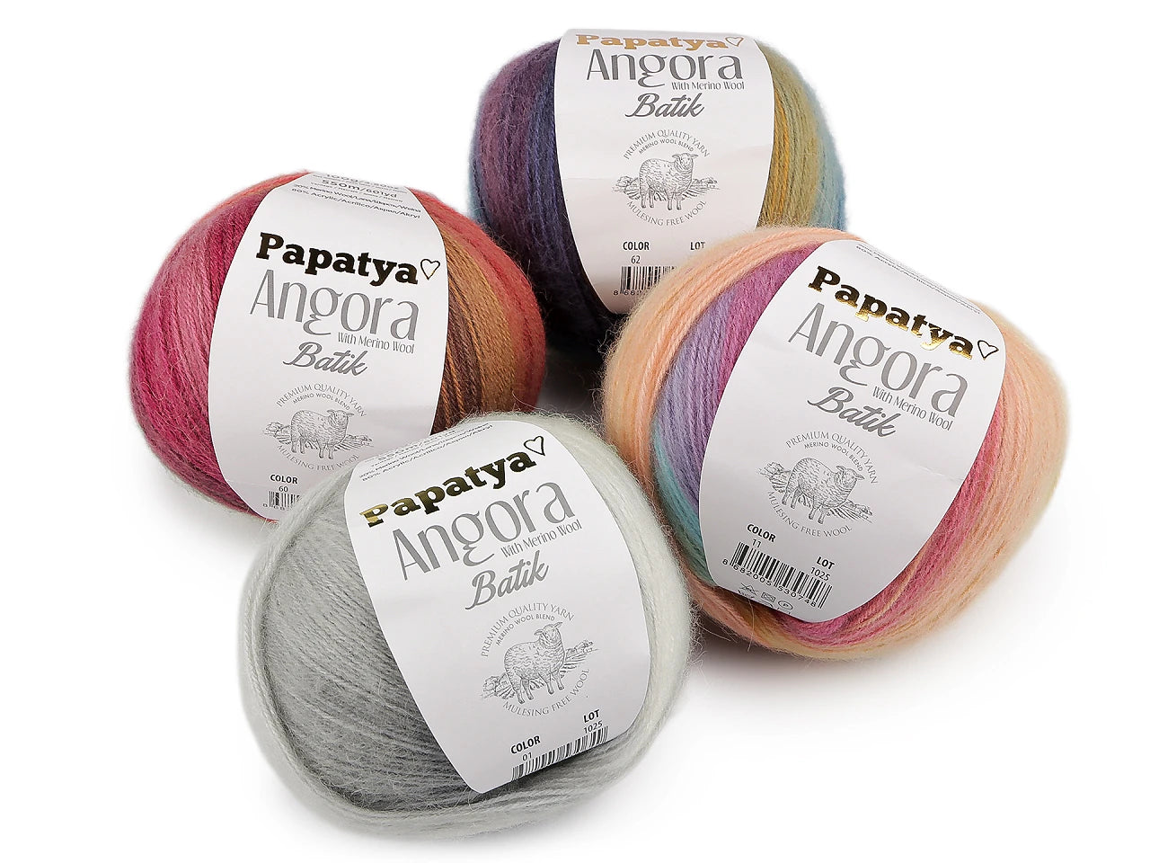 Dzijas Papatya Angora Batik 100g / 550m
