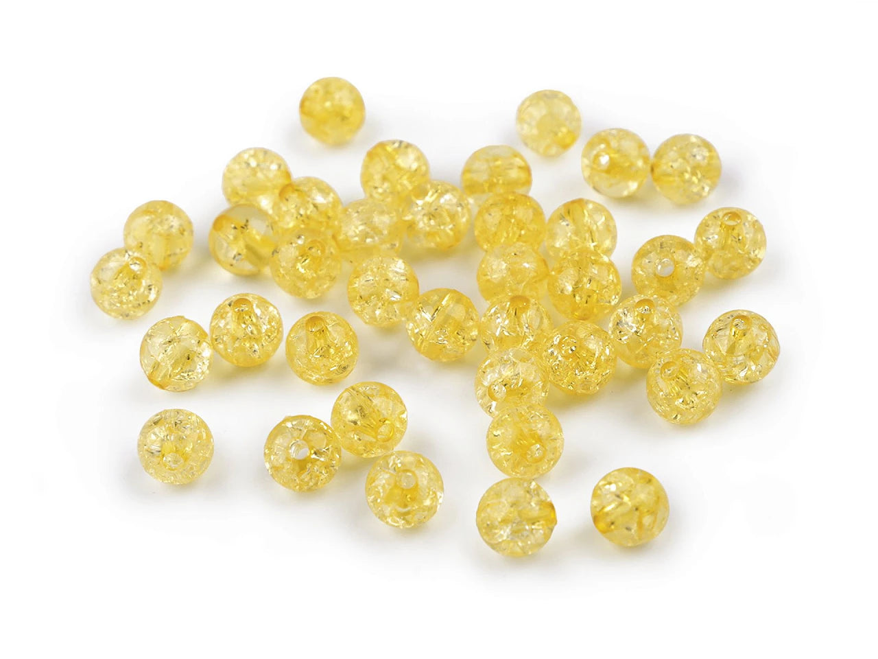 Plastikiniai karoliukai Ø8 mm 30 g | įvairių atspalvių