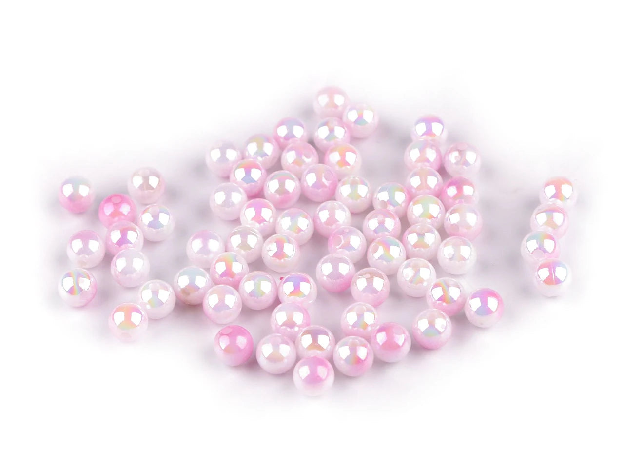 Plastic beads with pearlescent effect Ø8 mm 20 g | assorted shades