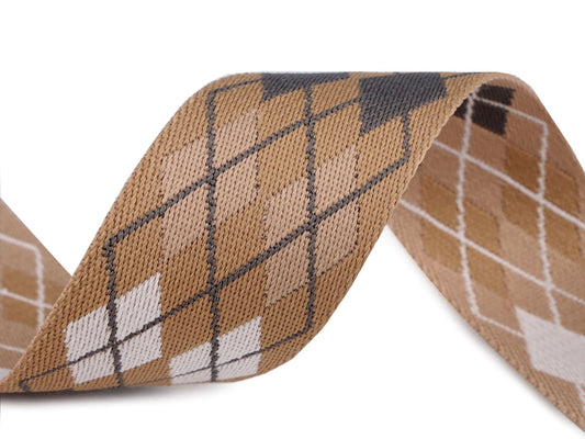 Divpusēja siksniņlente ar rakstu – 50 mm