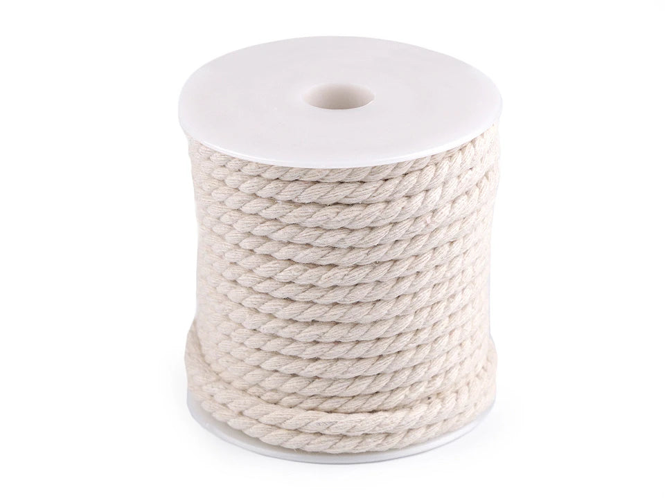 Makramē Macrame kokvilnas aukla  Ø5 15 m|dažādu toņu